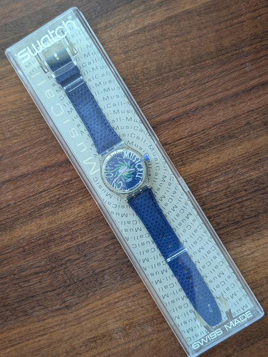 Swatch Musi-Call "Tone in Blue" SLK100 (NOS)