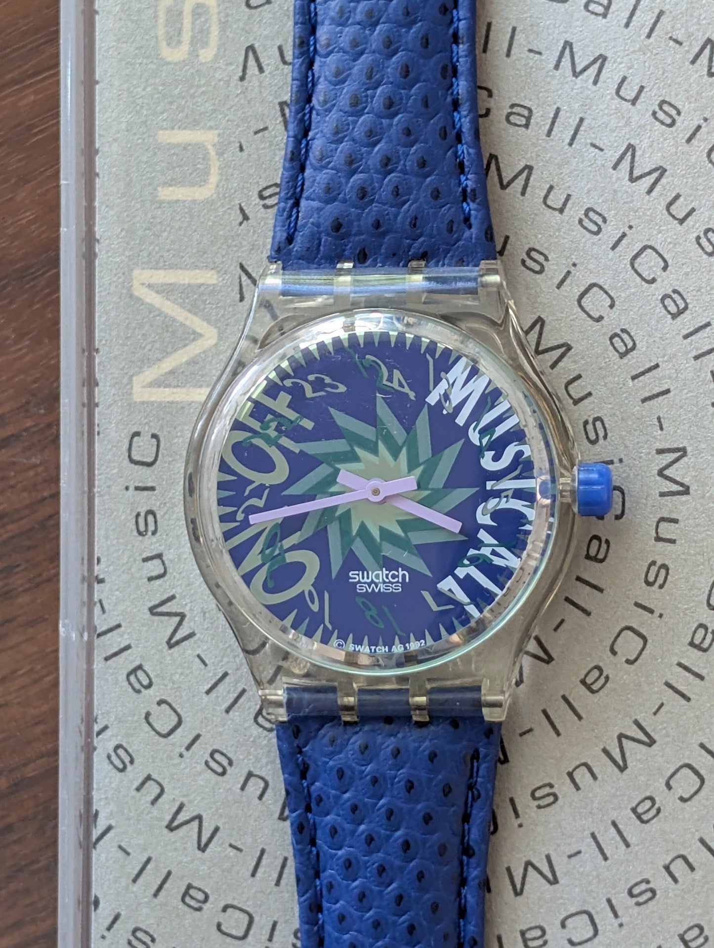 Swatch Musi-Call "Tone in Blue" SLK100 (NOS)