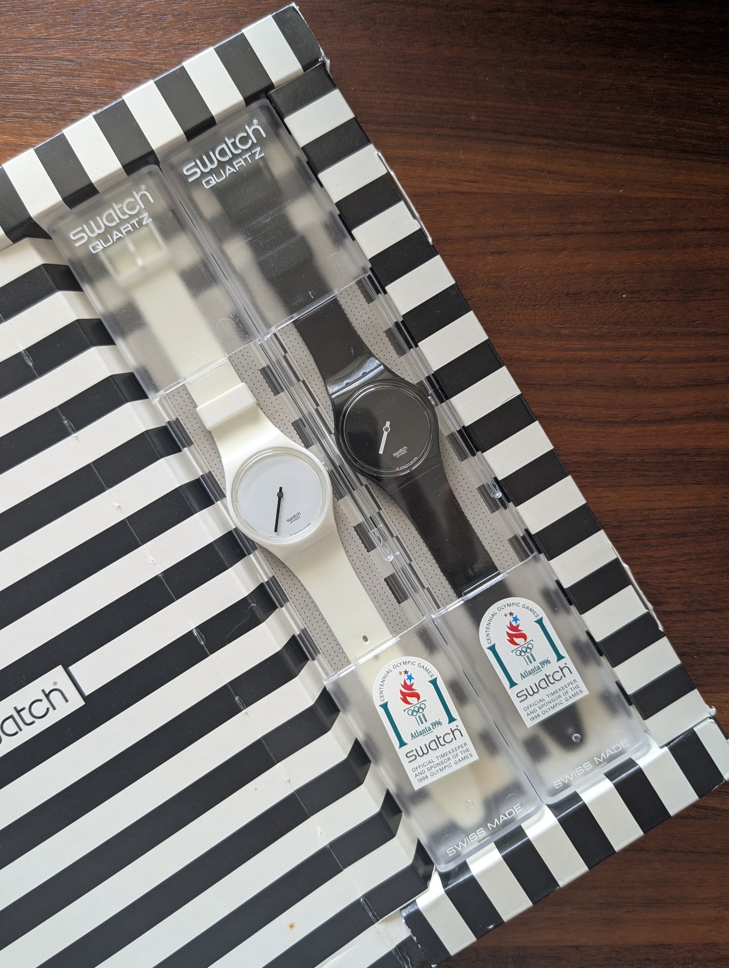 Swatch "White Hours Black Minutes" GZS10 (2-Pack) (NOS)