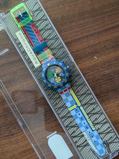 Swatch Aqua Chrono "Gameover" SEL101 (NOS)