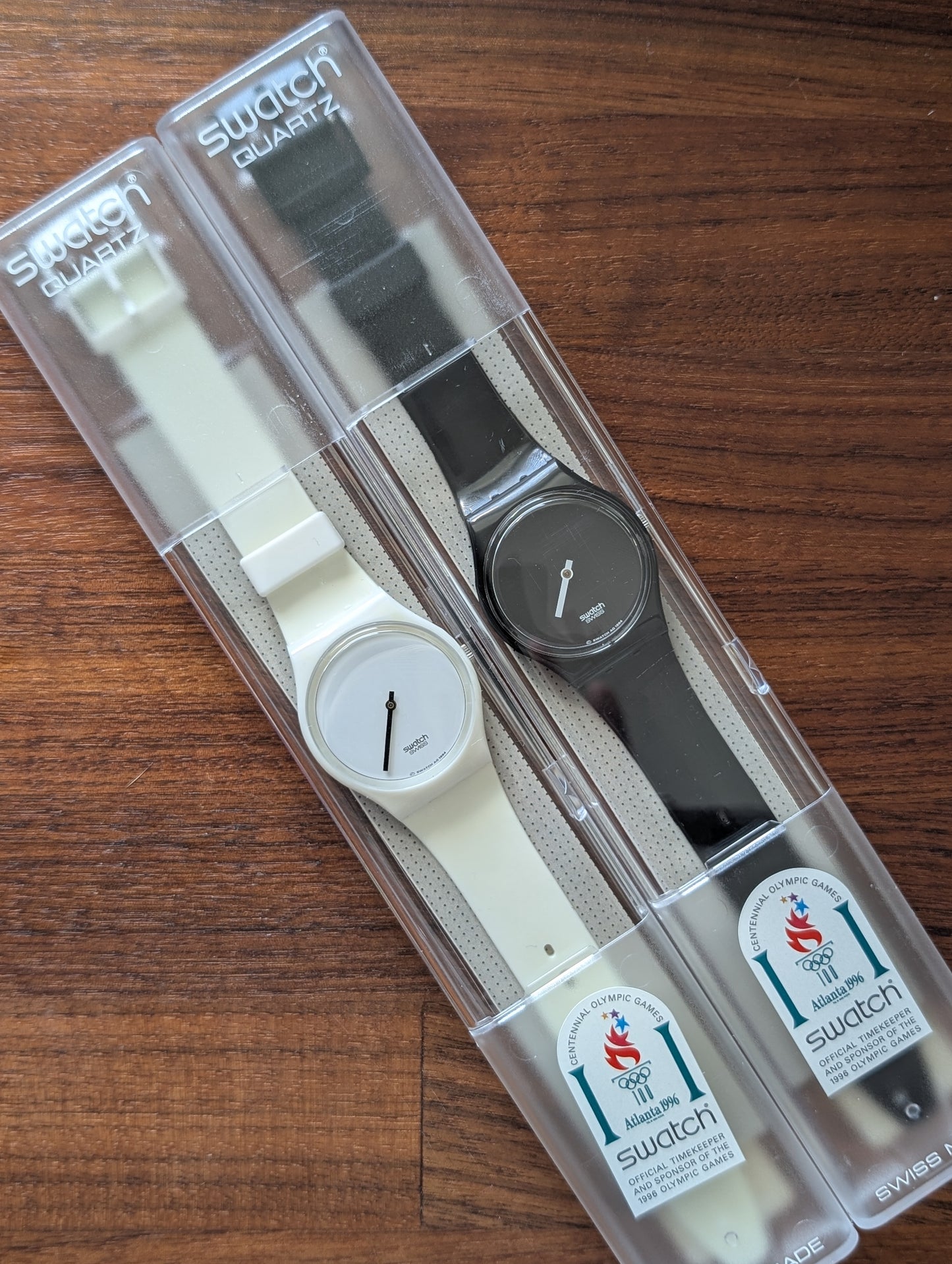 Swatch "White Hours Black Minutes" GZS10 (2-Pack) (NOS)