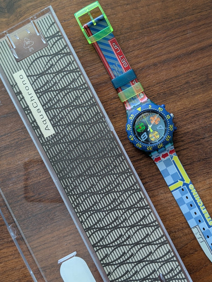 Swatch Aqua Chrono "Gameover" SEL101 (NOS)