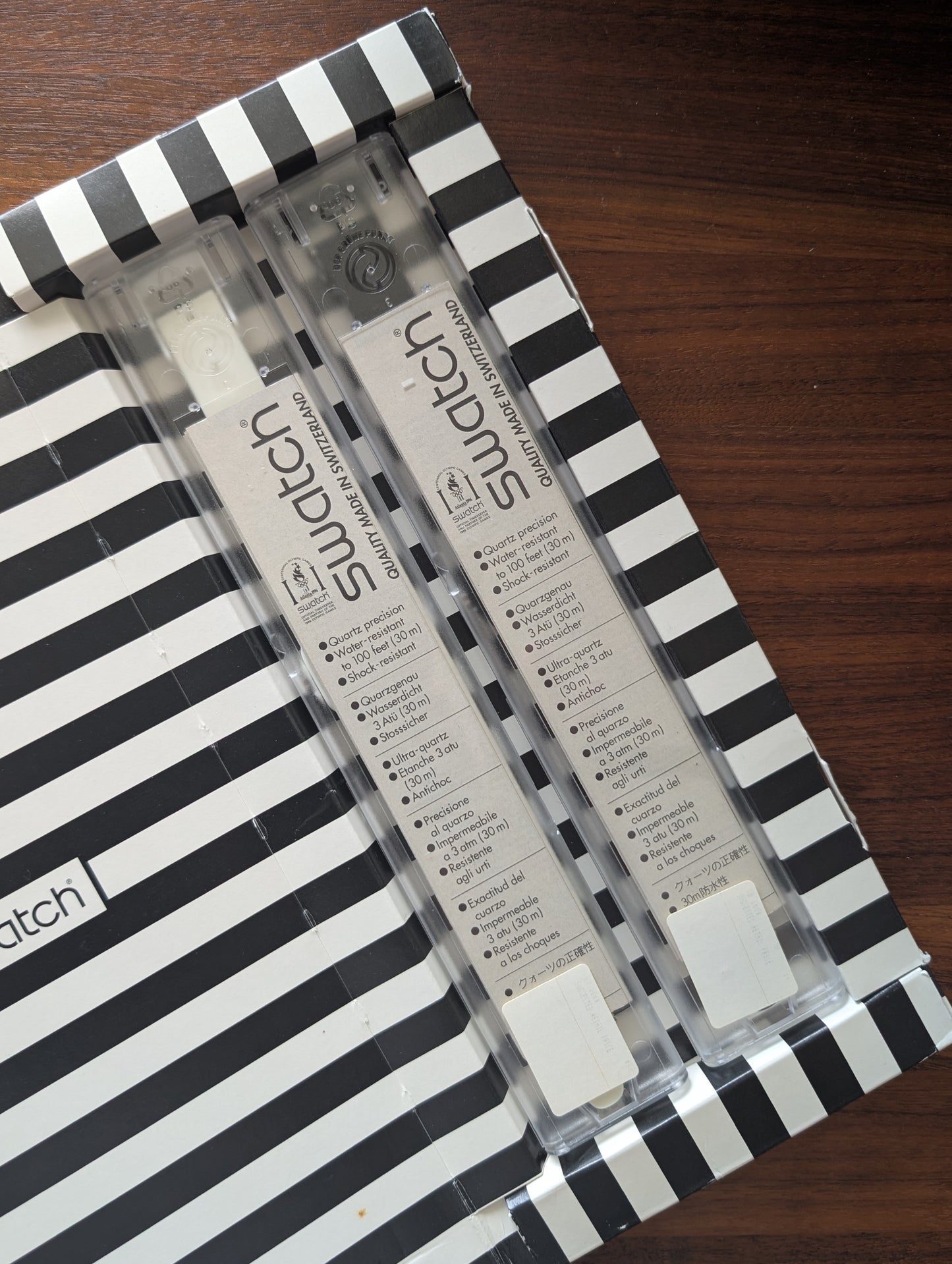 Swatch "White Hours Black Minutes" GZS10 (2-Pack) (NOS)