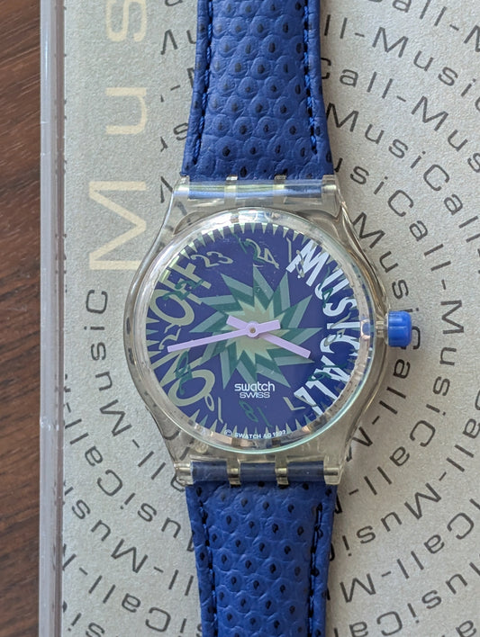 Swatch Musi-Call "Tone in Blue" SLK100 (NOS)